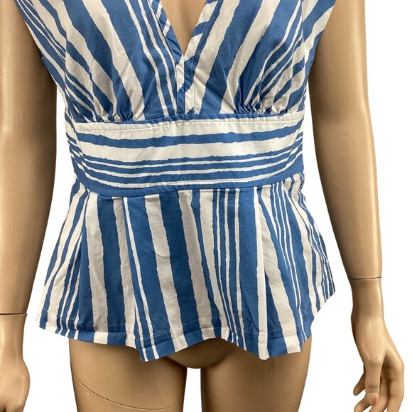 Tracy Reese x Anthropologie Top Size Medium Catamaran‎ Striped Sleeveless - Picture 8 of 8